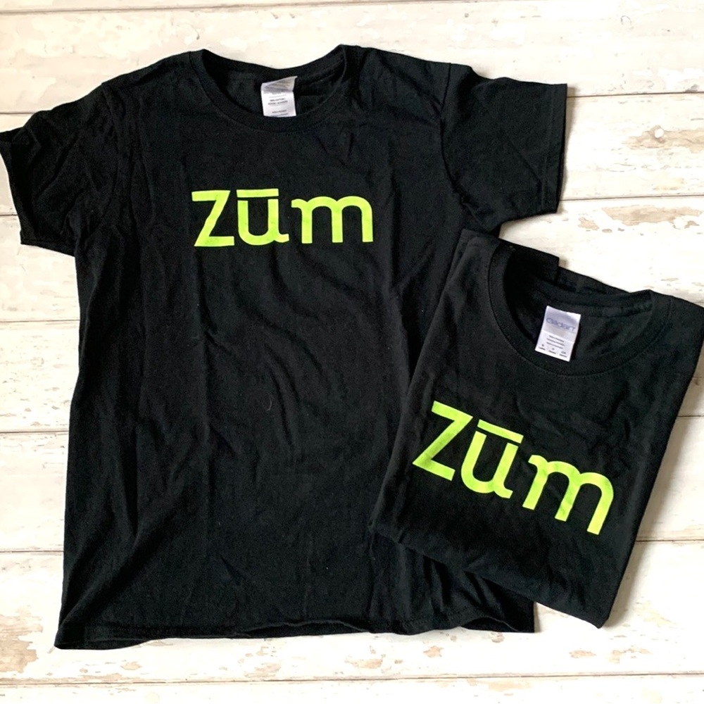 Women’s Black Zum Shirts Gildan Brand Size Small Short Sleeves 100% Cotton